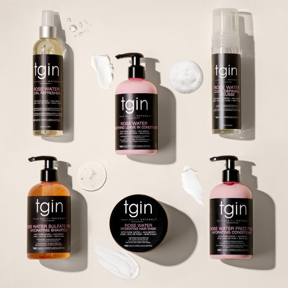 Rose Water Hydrating Styling Lotion tames frizz for daily definitions.