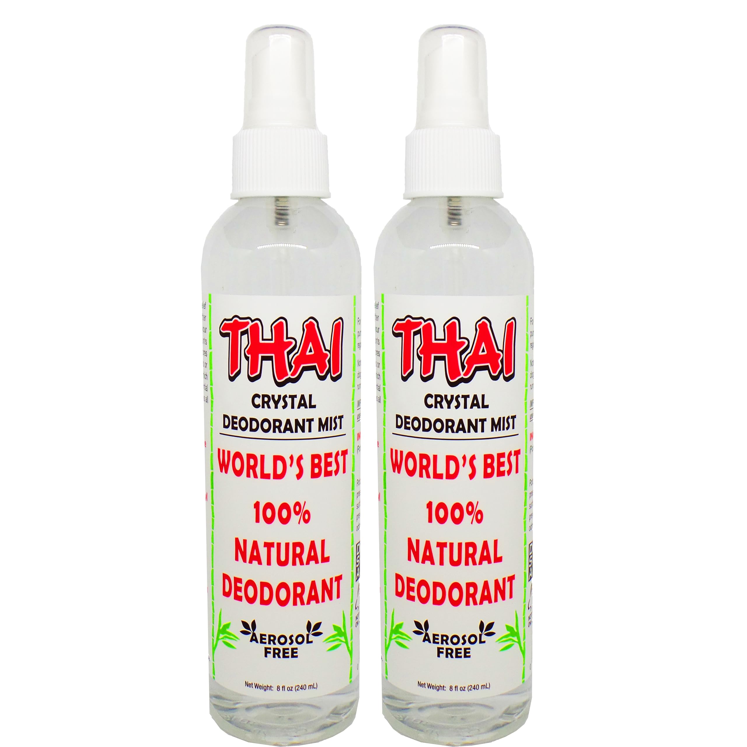 Thai Deodorant Stone Crystal Mist bottle close-up showing natural daily freshness