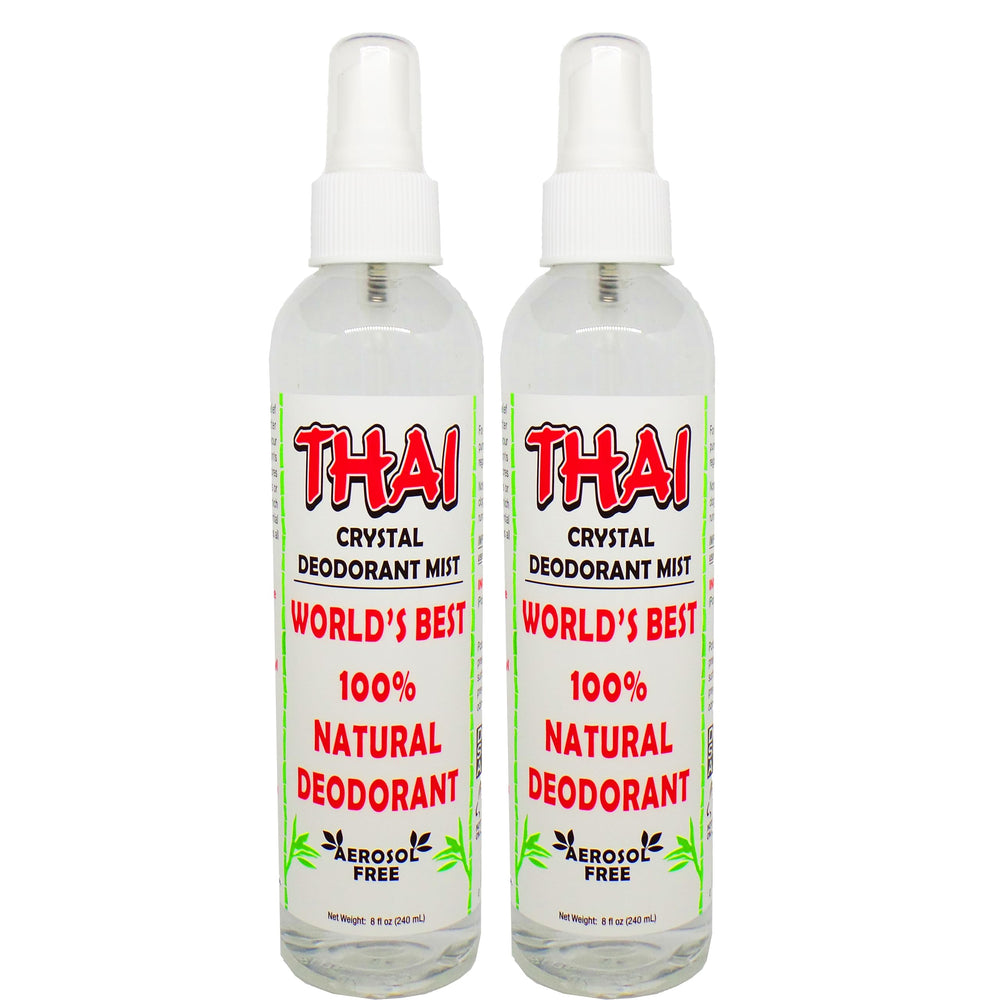 Thai Deodorant Stone Crystal Mist bottle close-up showing natural daily freshness