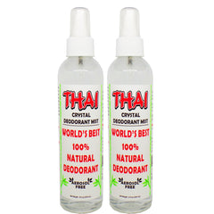 Thai Deodorant Stone Crystal Mist bottle close-up showing natural daily freshness
