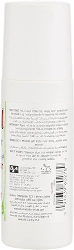 Thai Deodorant Stone, textura mineral natural en primer plano, cuidado suave