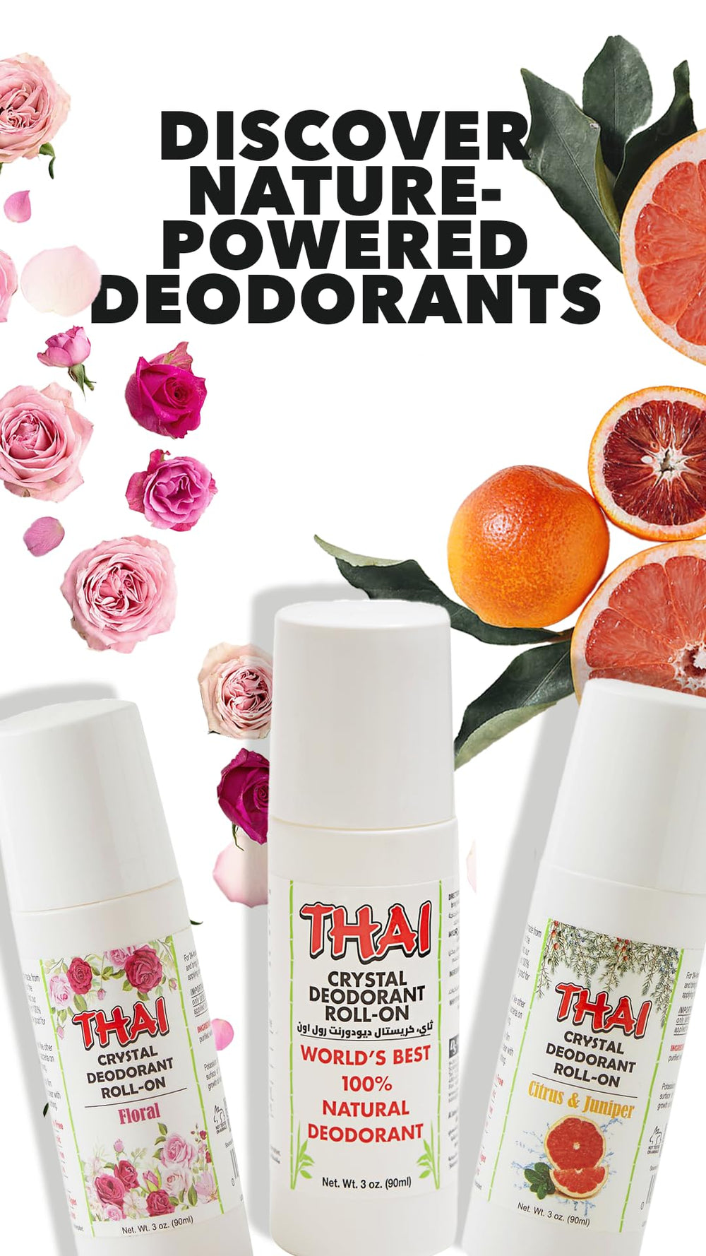 Thai Deodorant Stone, uso diario tras duchas o ejercicios