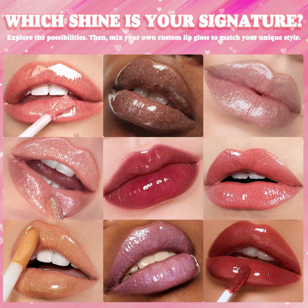 Thaluna glitter and sequin accents add subtle sparkle to lip gloss.