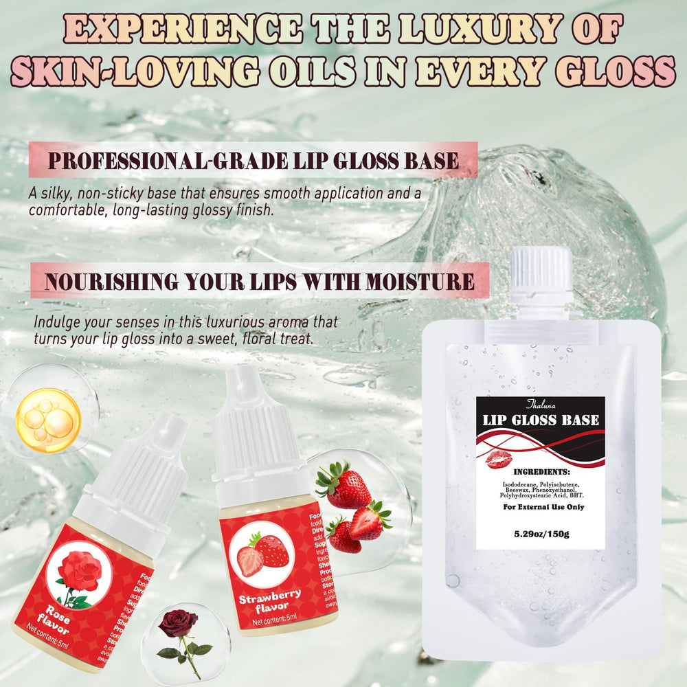 Thaluna lip gloss base and oils offer hydrating formulas