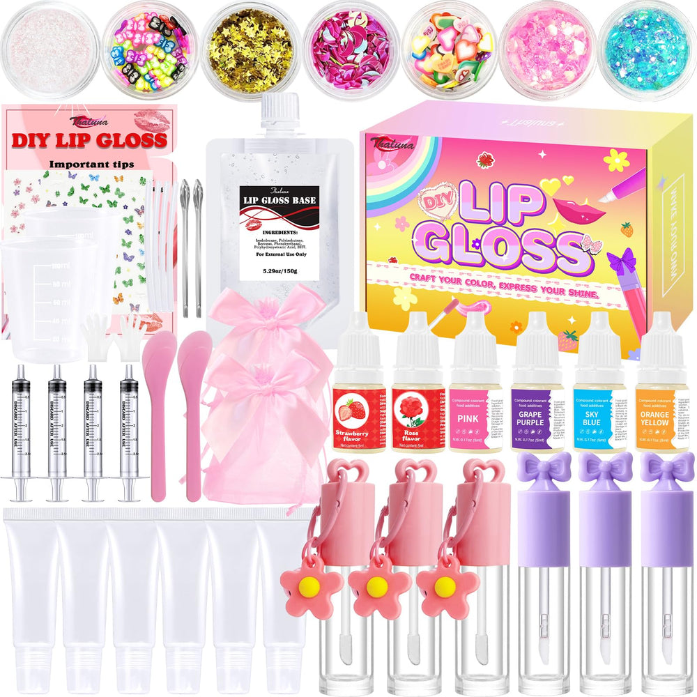 Thaluna lip gloss making kit packaging ready for DIY fun at home
