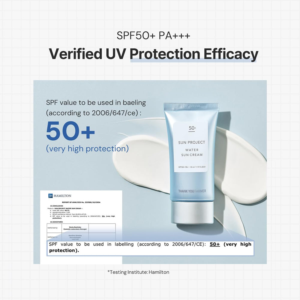 THANKYOU FARMER Sun Project Water Sun Cream supports daily morning routine.