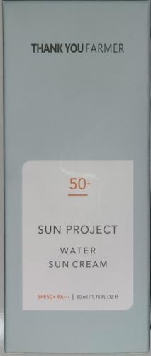 THANKYOU FARMER Sun Project Water Sun Cream being applied for a smooth, non-sticky finish.