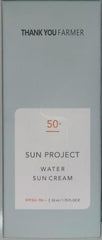 THANKYOU FARMER Sun Project Water Sun Cream being applied for a smooth, non-sticky finish.