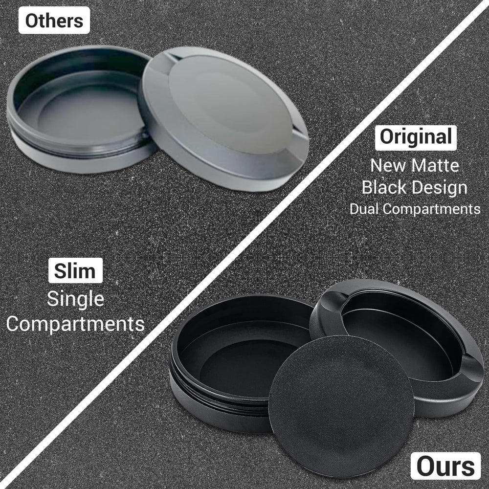 Matte black finish adds sophistication for home or travel.