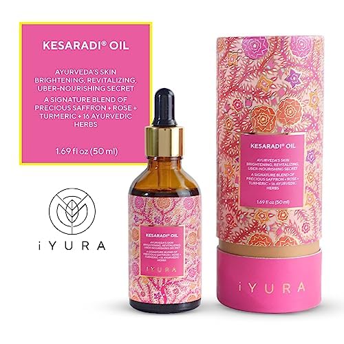 Kesaradi ingredients blend featuring saffron, turmeric, and rose for nourishing skincare