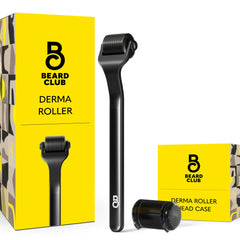 The Beard Club derma roller 540 titanium needles for precise facial micro-needling.