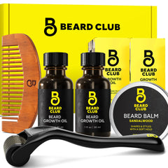 The Beard Club derma roller closeup highlighting 540 titanium-coated needles for facial refreshment.