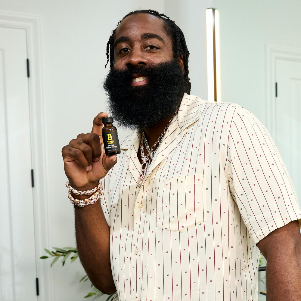 The Beard Club Growth Oil avocado and coconut blend visuals hint extra-soft skin.