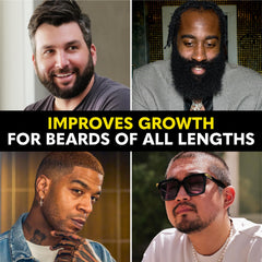 The Beard Club Growth Oil coconut droplets on skin illustrate soothing hydration.
