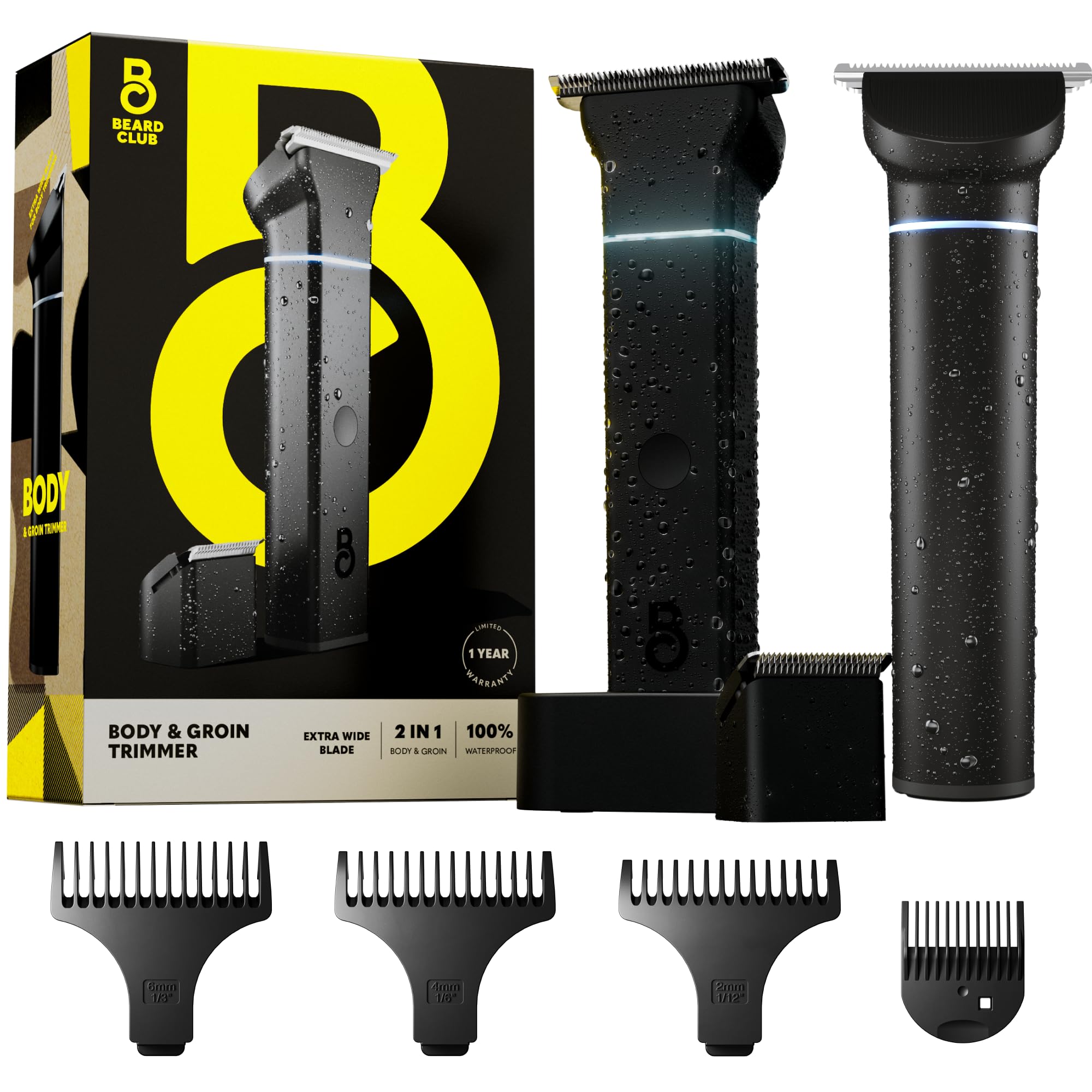 The Beard Club Manscape Head magnetic close-up demonstrates versatile heads for precise body grooming.