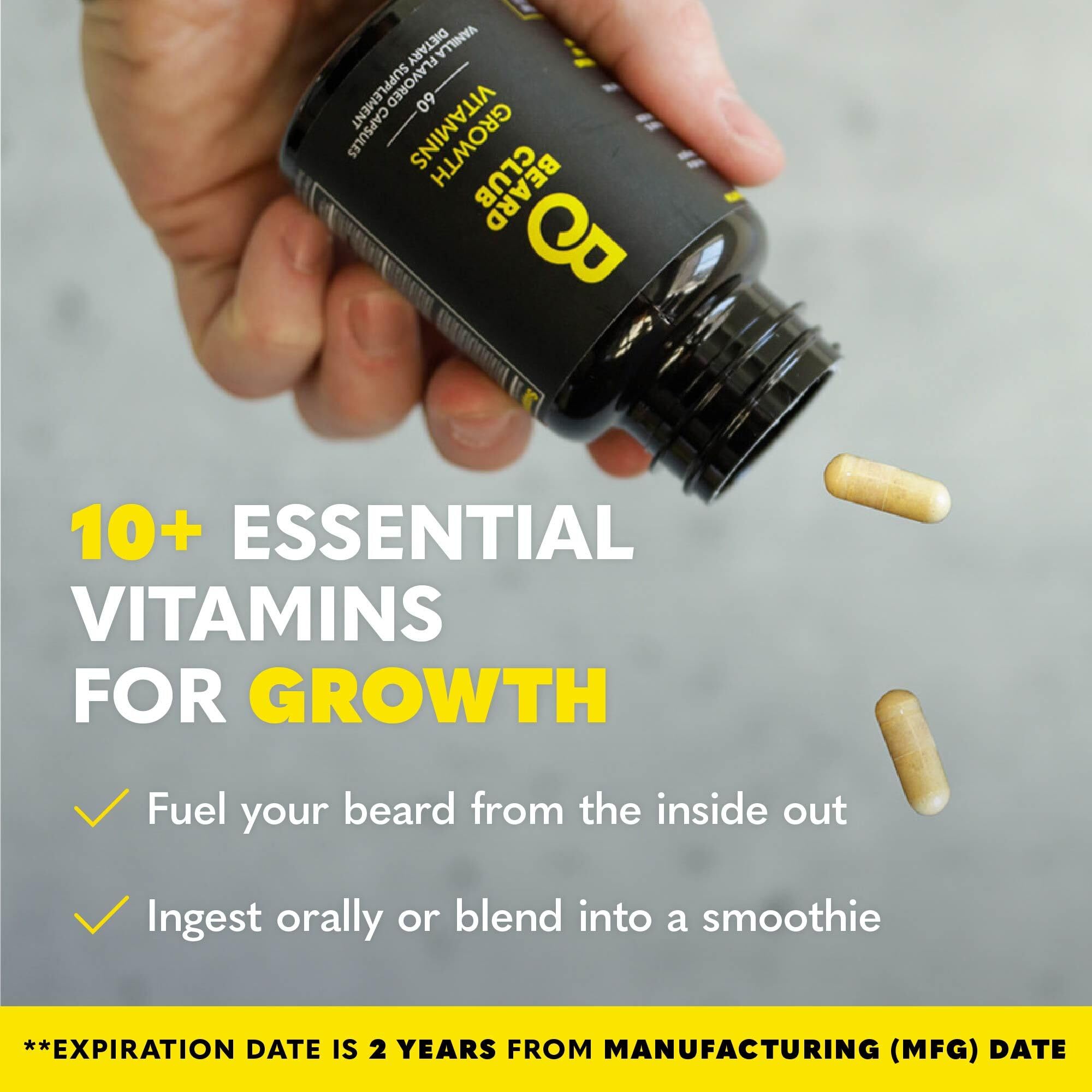The Beard Club shampoo bottle demonstrating beard cleansing and conditioning