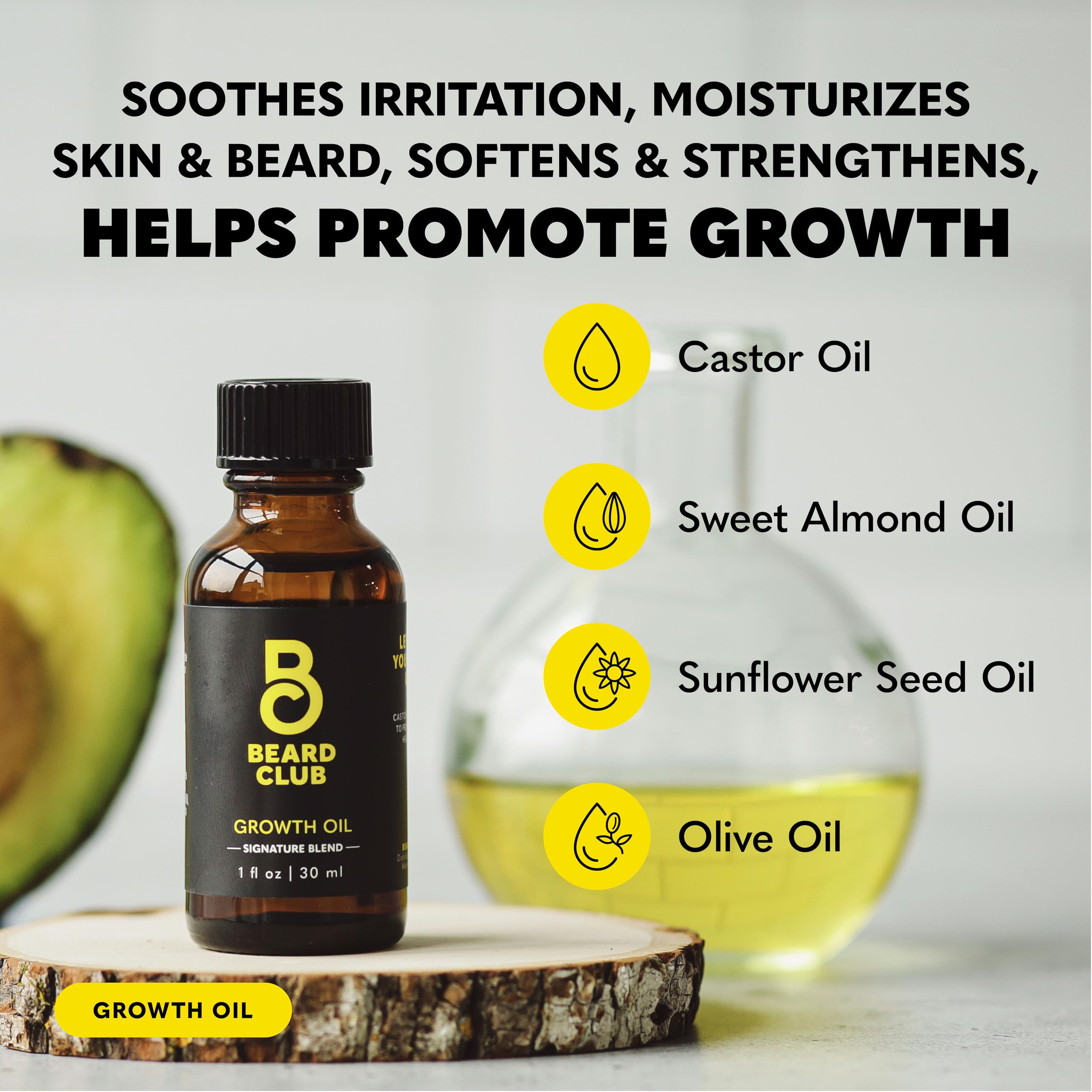 The Beard Club Signature Kit beard vitamins for nourishing facial hair support.