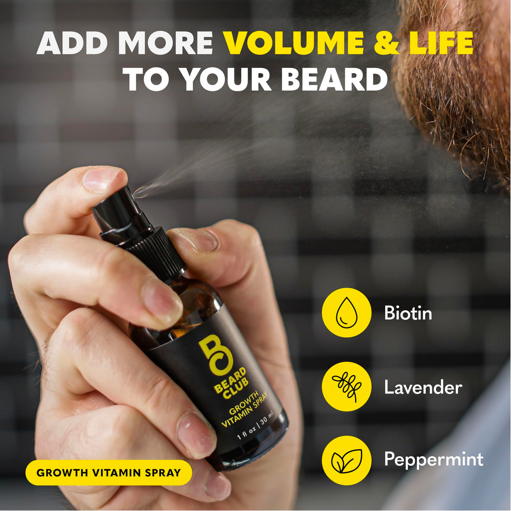 The Beard Club Signature Kit oil application demonstrating easy grooming ritual.