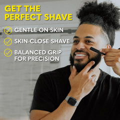 The Beard Club straight razor kit blades maintain consistent sharpness for daily grooming.