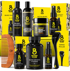 The Beard Club Supreme Growth Kit derma roller close-up for precise facial grooming