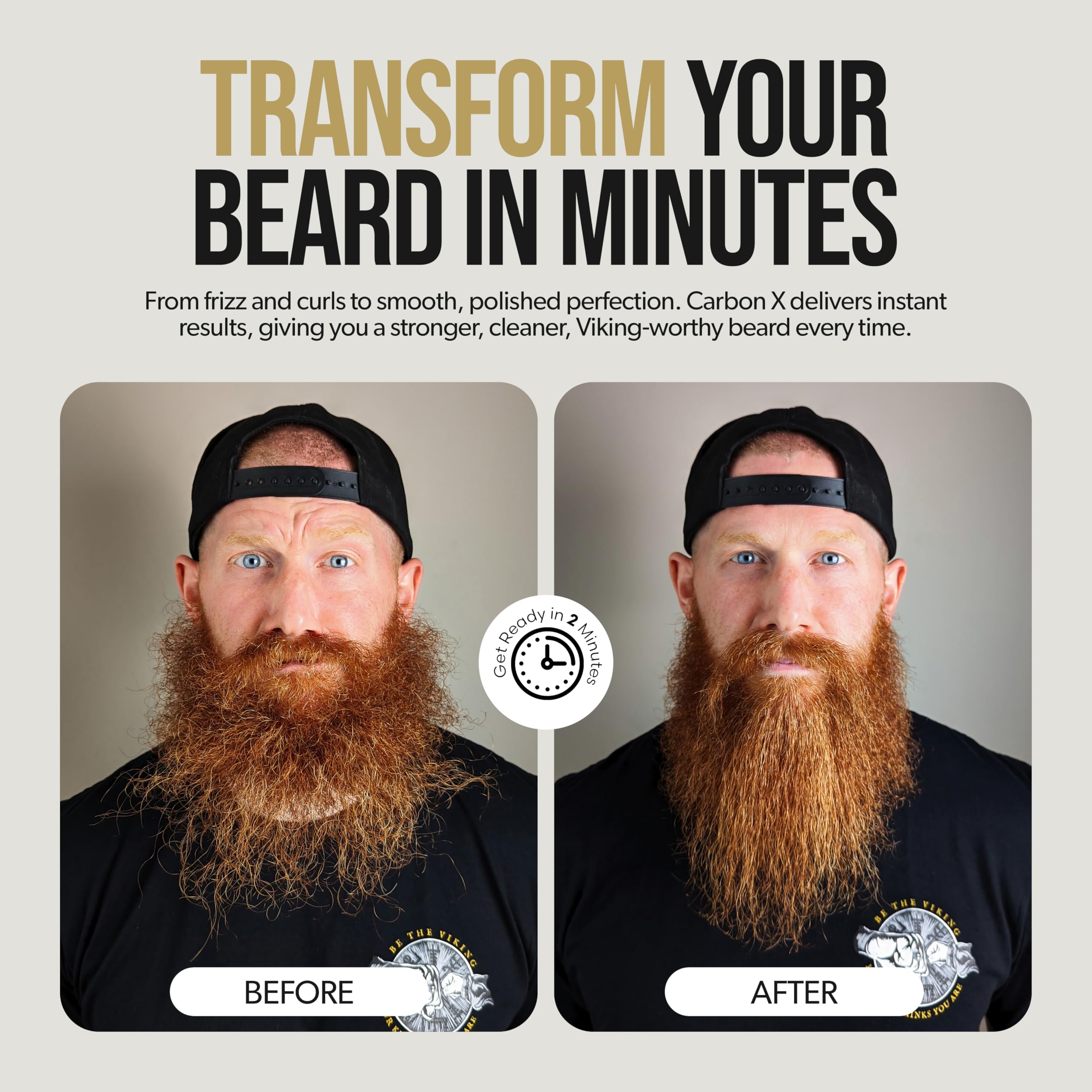 The Beard Struggle Carbon X Heated Brush ionic anti-frizz feature promises smoother lines