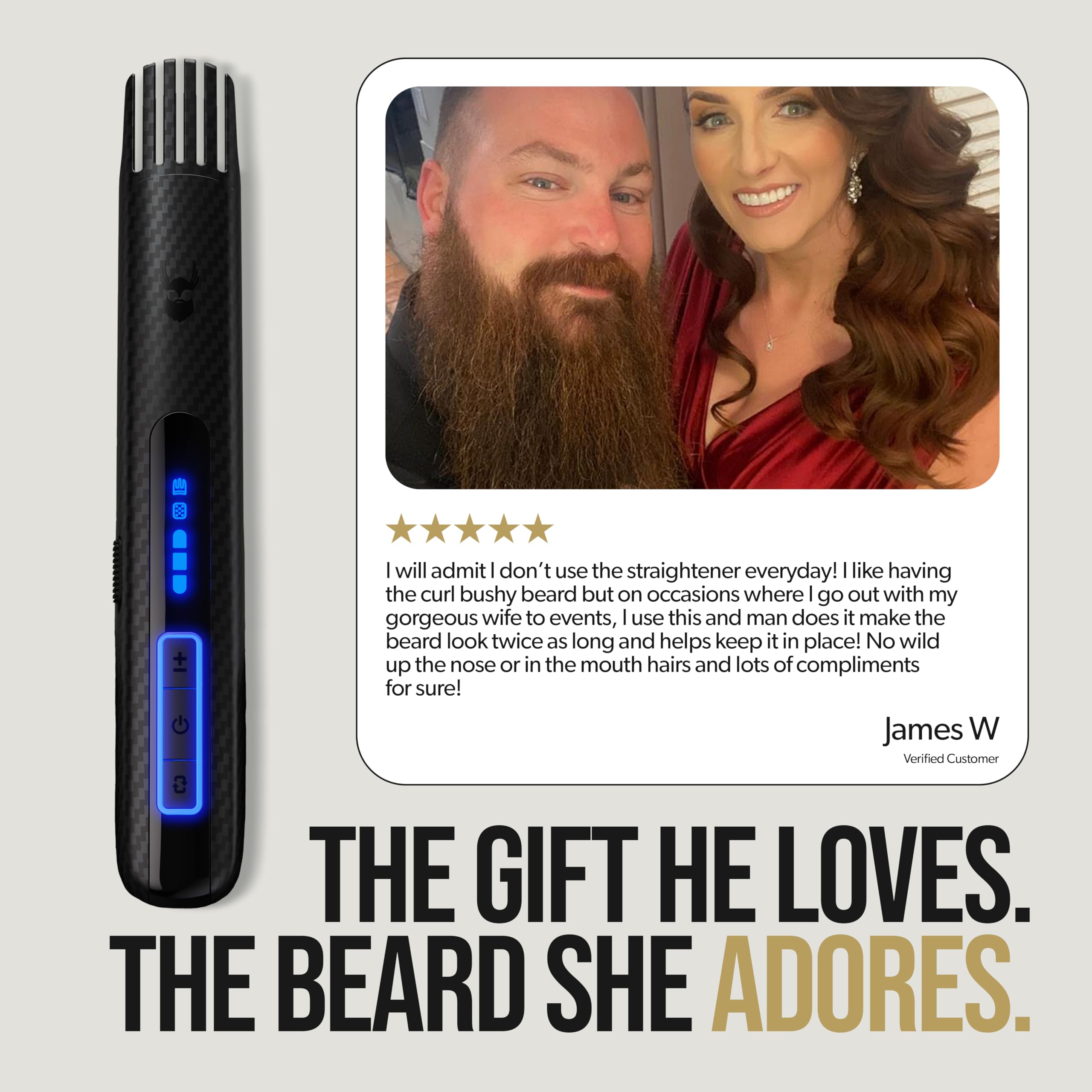 The Beard Struggle Carbon X Heated Brush Mag X base emphasizes quick charging and portability
