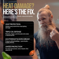 The Beard Struggle Viking Shield avocado oil nourishes and protects hair.