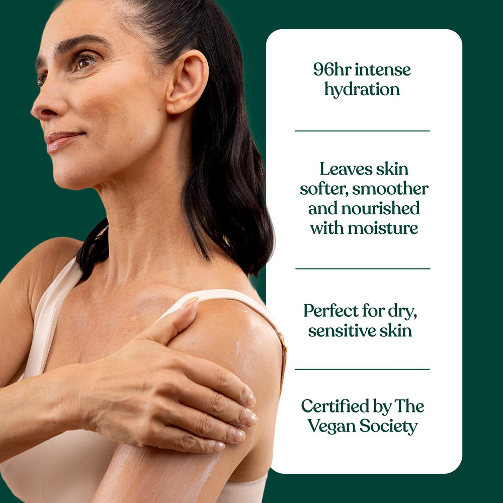 The Body Shop logo with product jar signals vegan skincare choice.