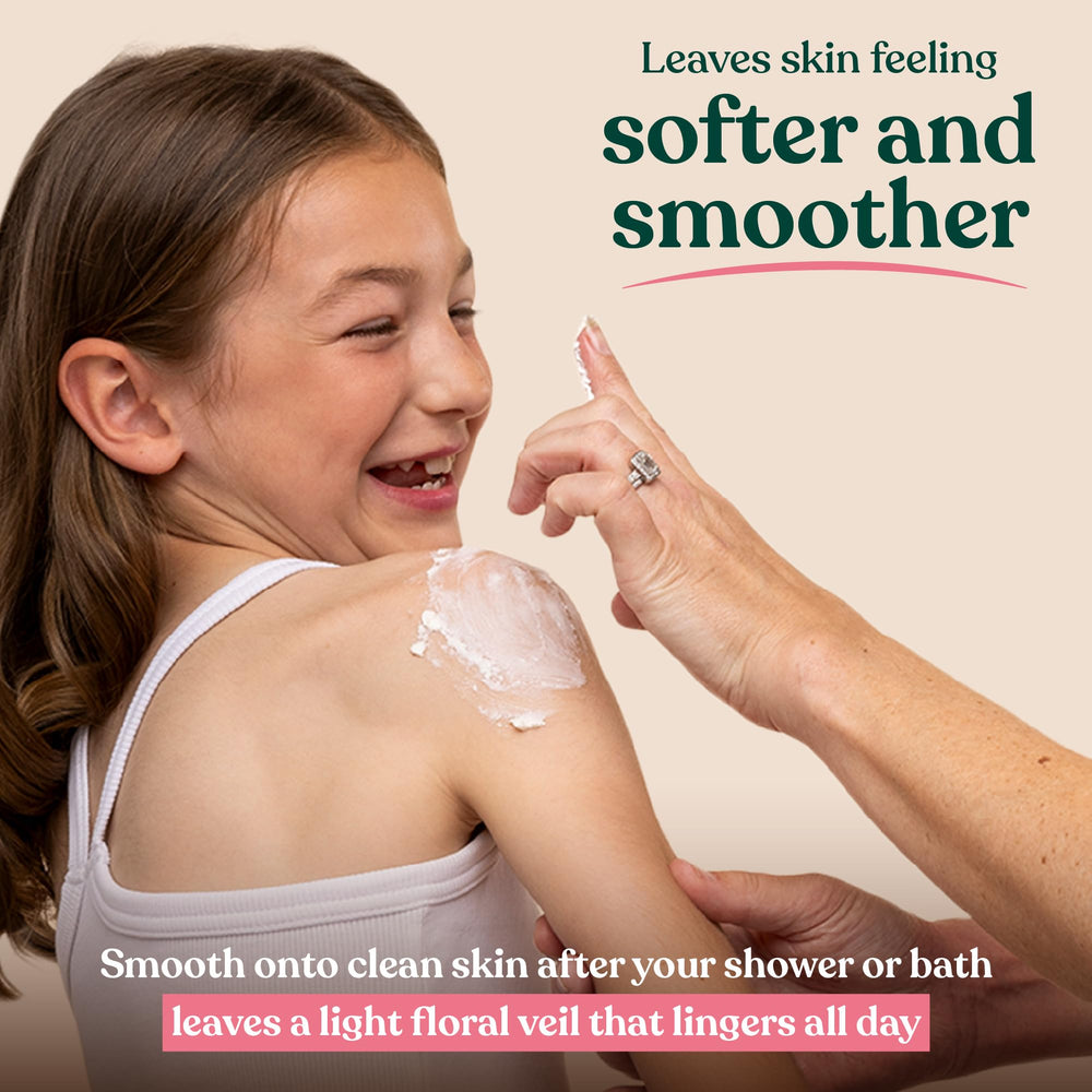 British Rose Body Butter glow shot displays a healthy, dewy finish.