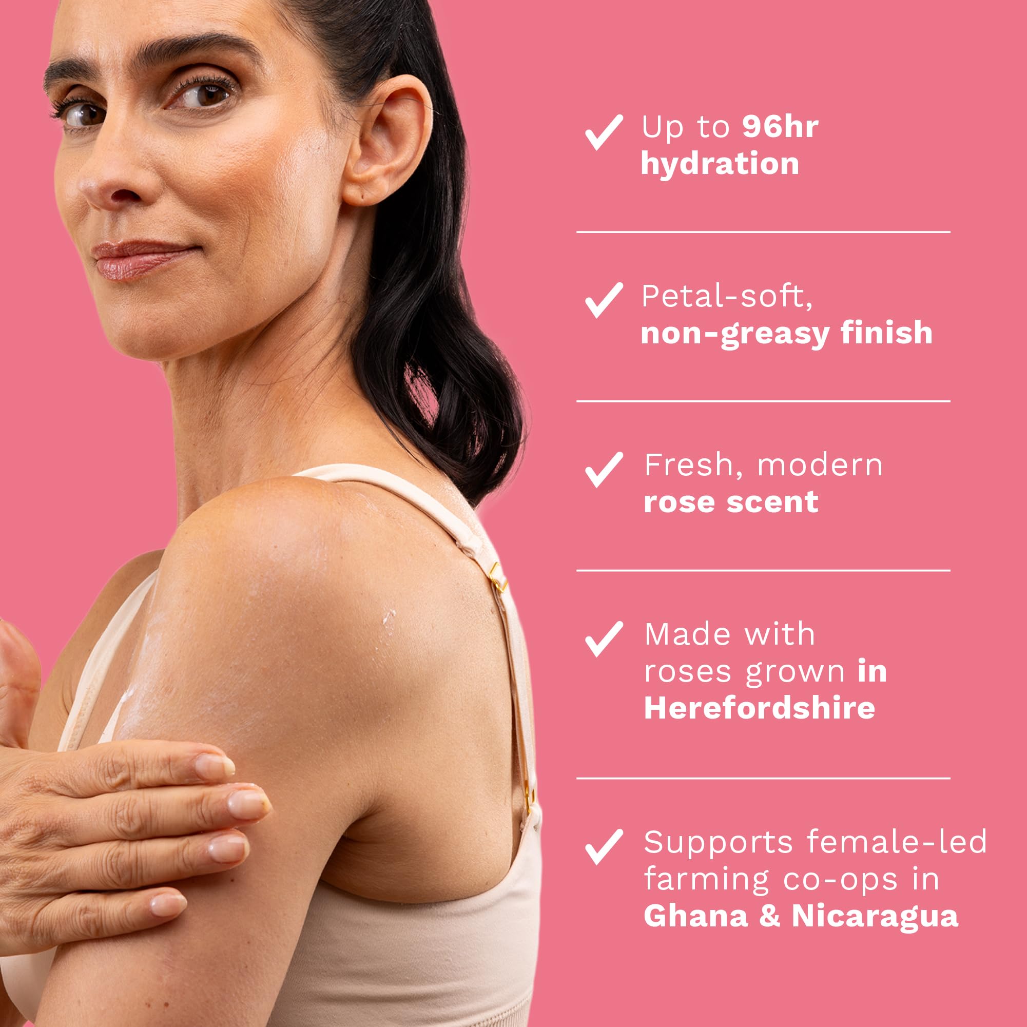 British Rose Body Butter for normal-to-dry skin delivering long-lasting moisture.