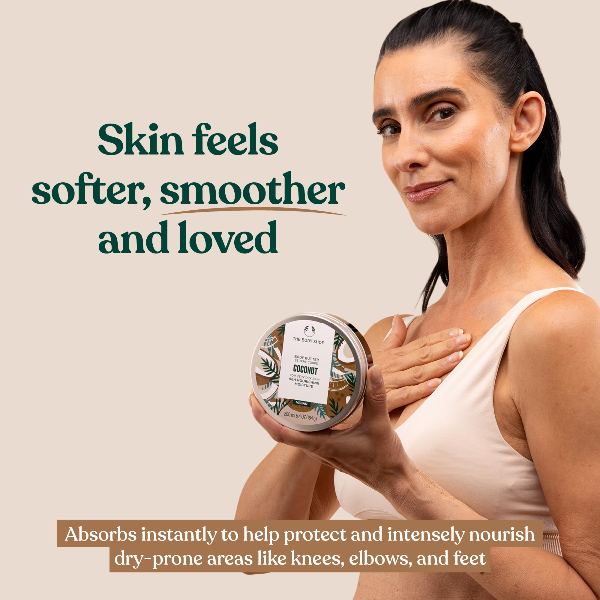 The Body Shop Coconut Body Butter scent evokes tropical coconut and a relaxing ritual.