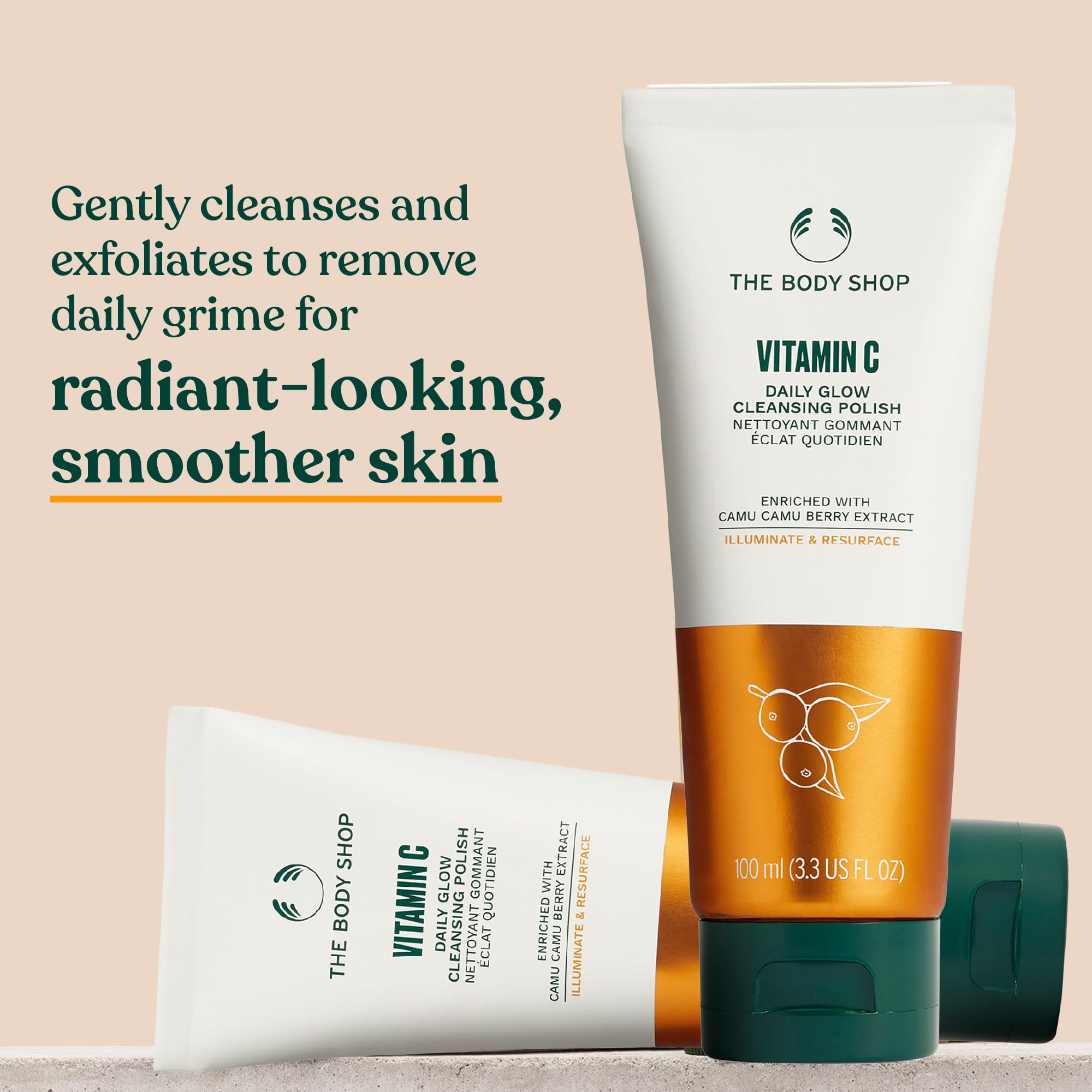 The Body Shop Daily Glow Cleansing Polish gel-texture delivers gentle exfoliation.