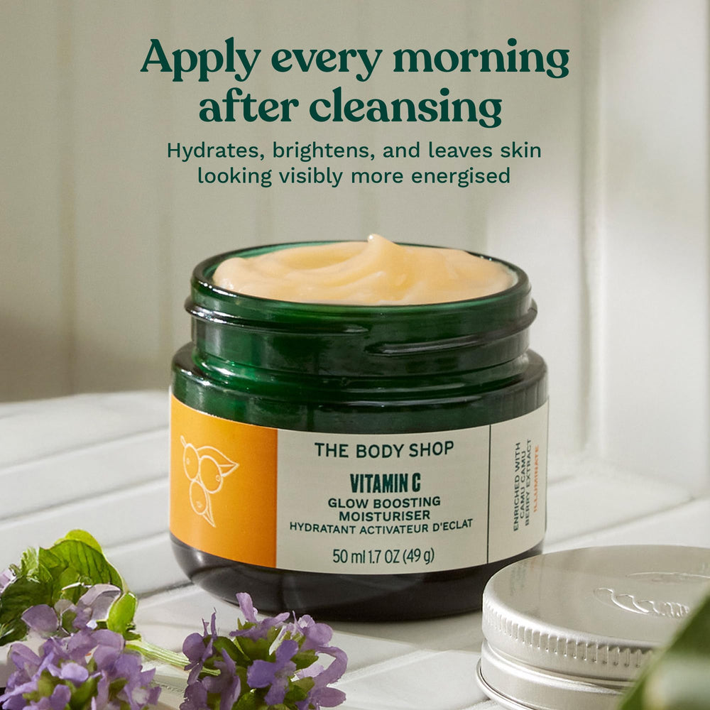 The Body Shop eco-conscious packaging promotes recyclable jar and sustainability.