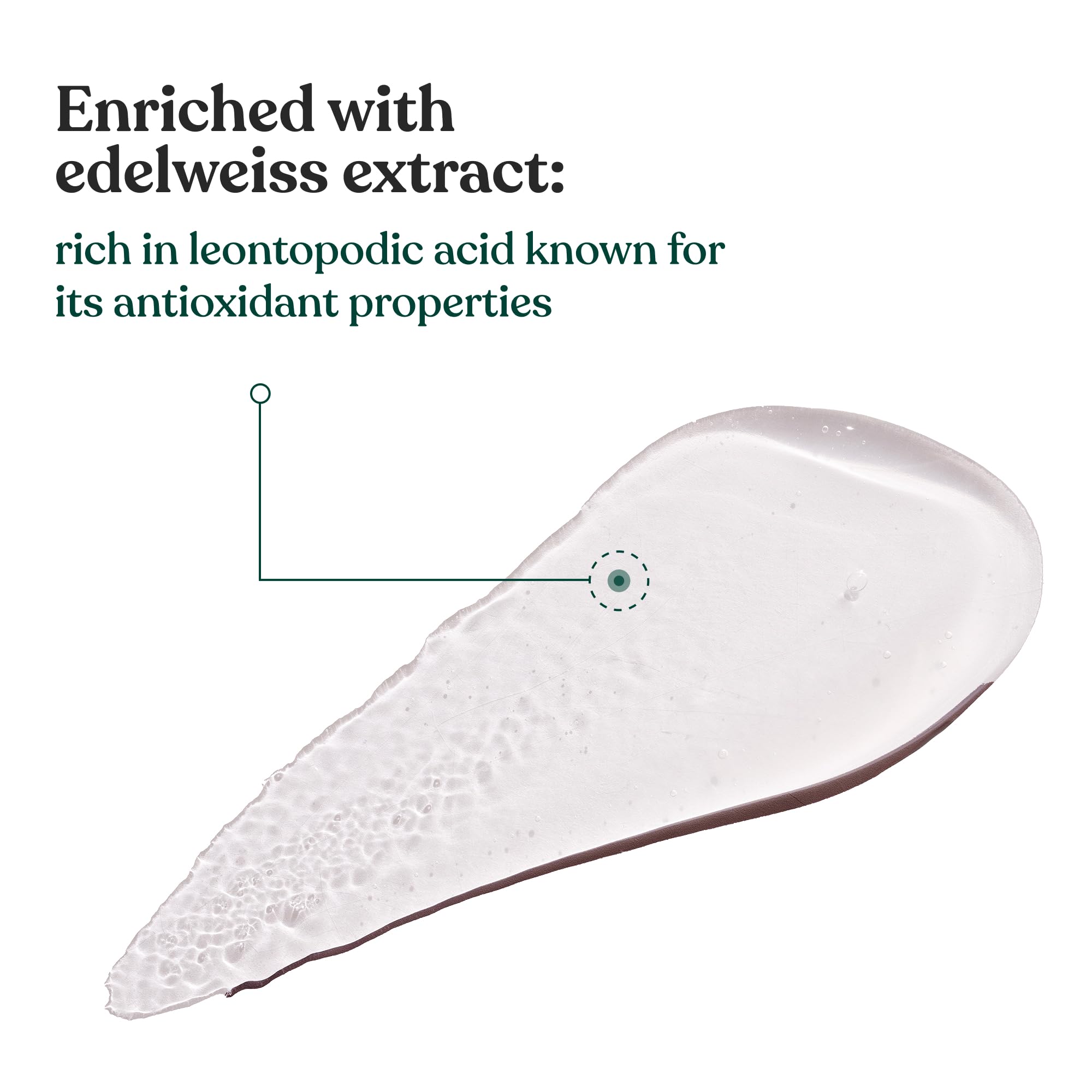 The Body Shop Edelweiss Liquid Peel in use during rinse reveals smoother, brighter skin.