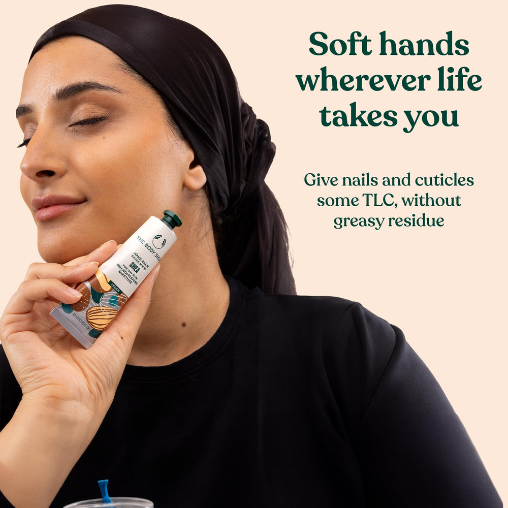 The Body Shop Ghana Community Fair Trade Shea butter image highlights ethical sourcing and nourishment.