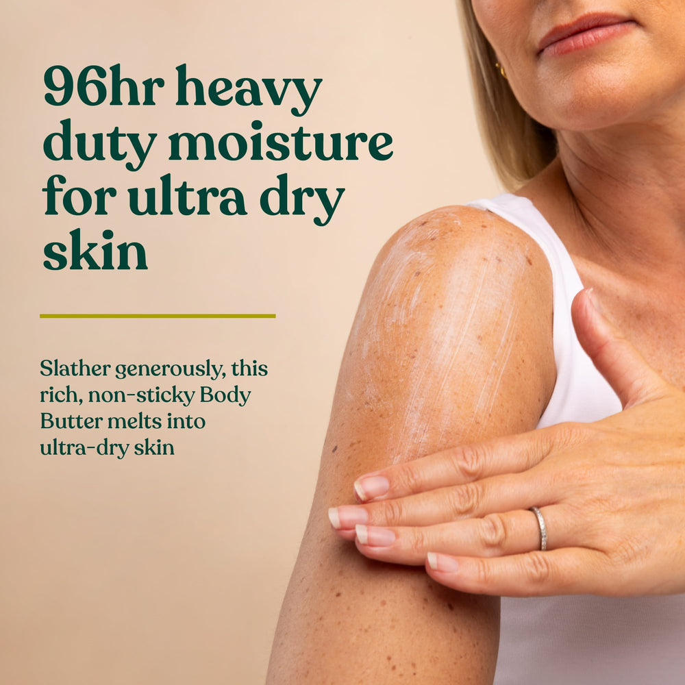 Close-up of recyclable packaging for The Body Shop Hemp Body Moisturizer.