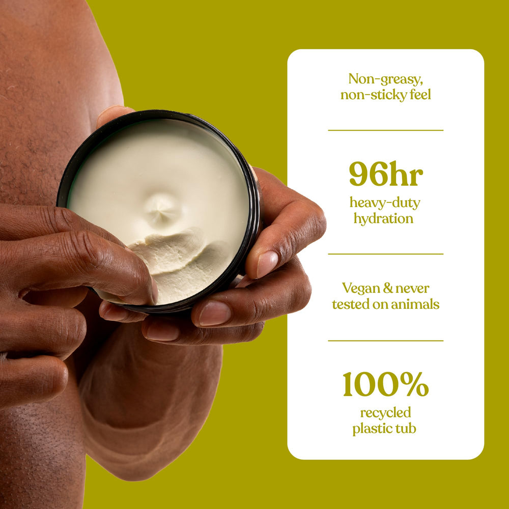 Ultra-dry skin improved with The Body Shop Hemp Body Moisturizer.