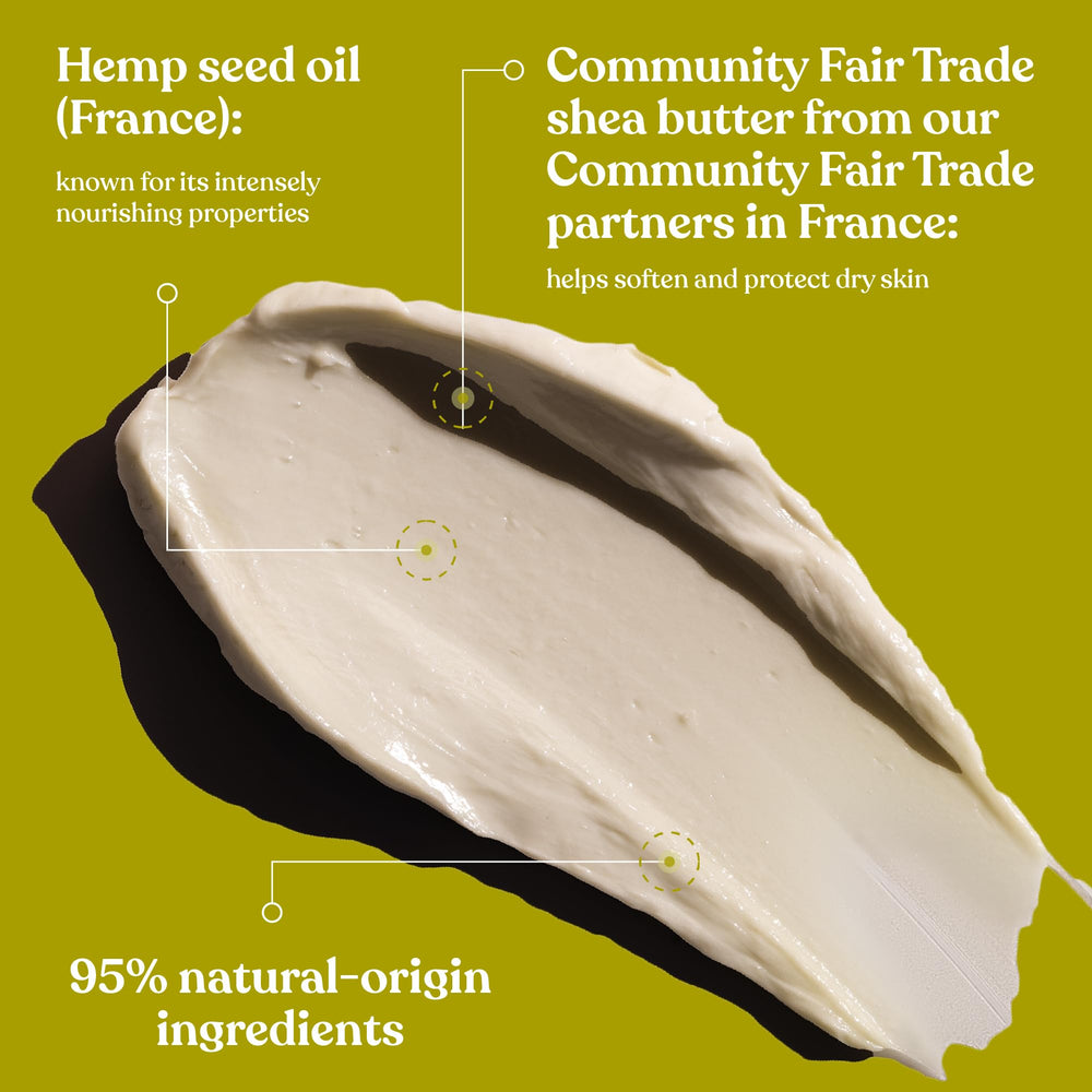 The Body Shop Hemp Foot Protector cocoa butter sheen on ultra-dry feet.