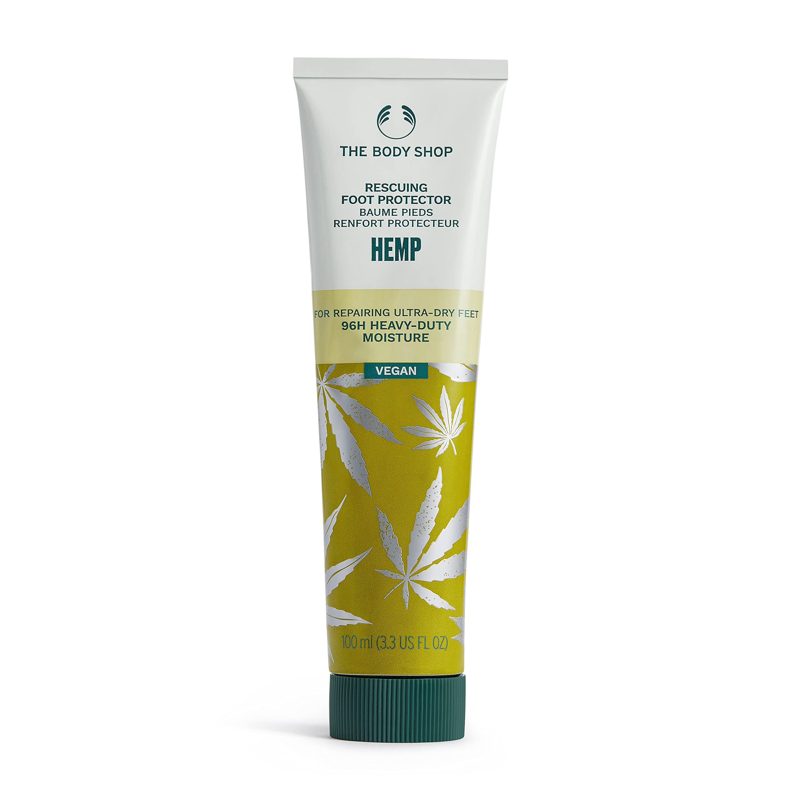 The Body Shop Hemp Foot Protector tube-dispense for easy application and rich moisture.