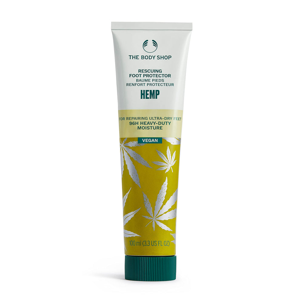 The Body Shop Hemp Foot Protector tube-dispense for easy application and rich moisture.