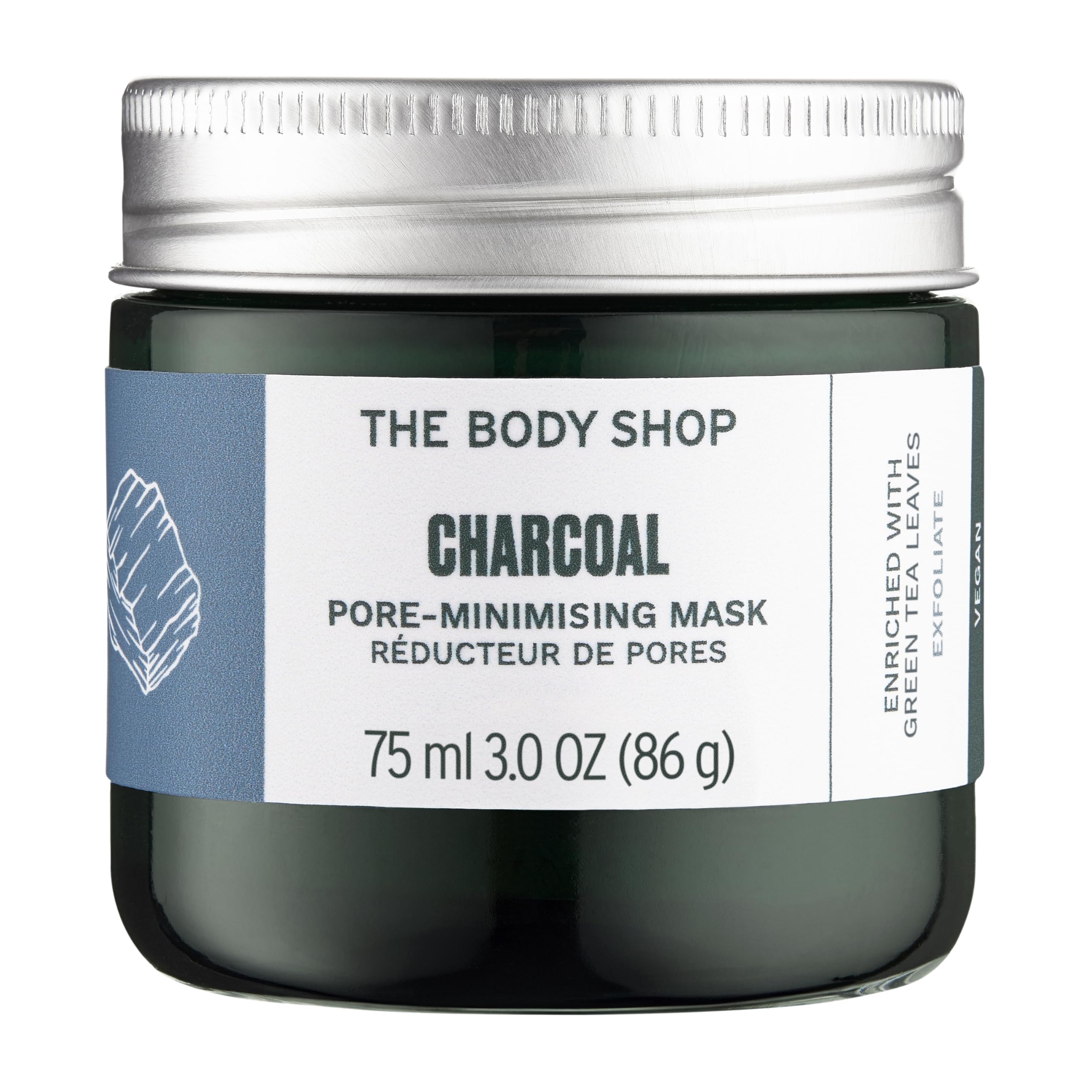 The Body Shop Himalayan Charcoal Purifying Glow Mask tube concentrates purifying action for clear pores