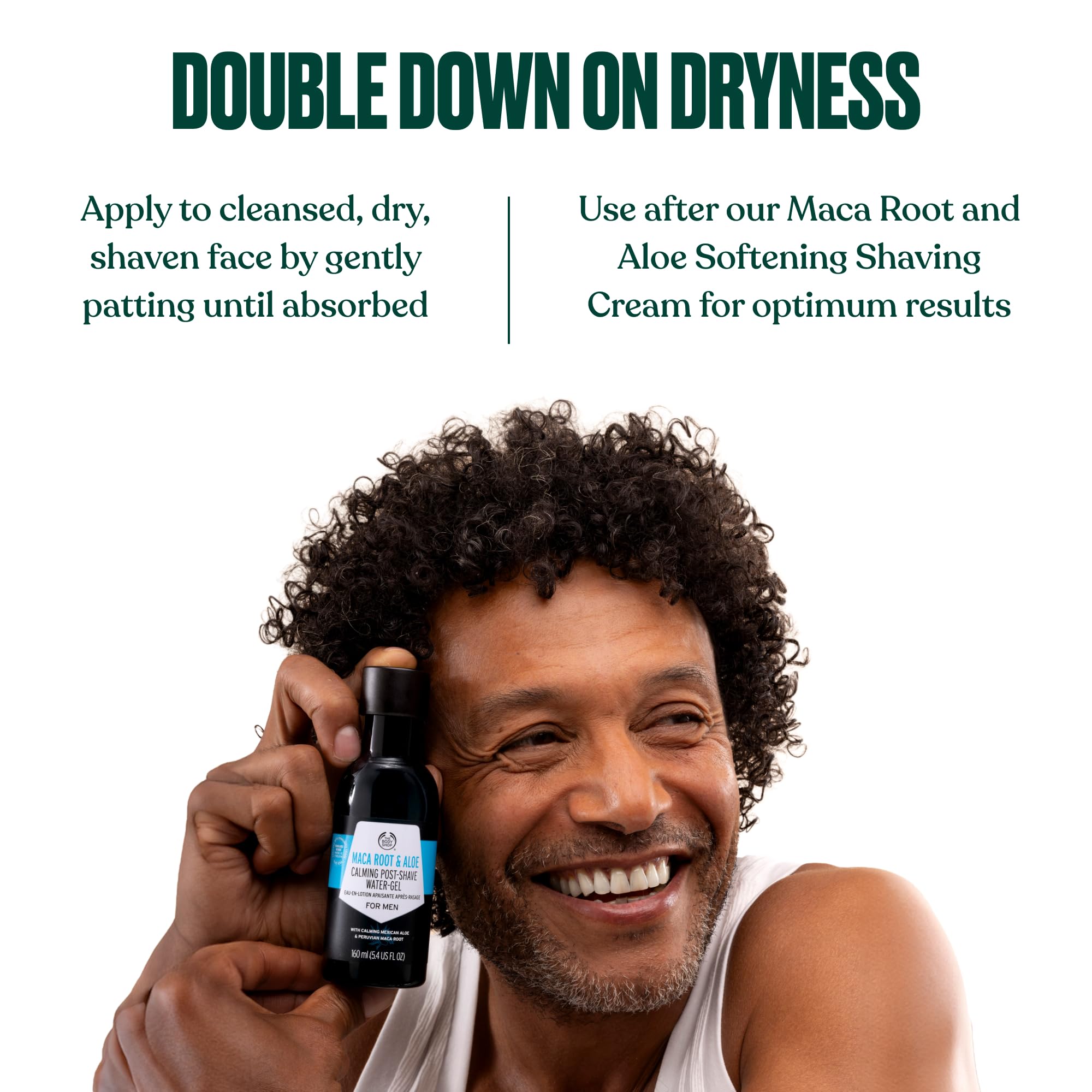 The Body Shop Maca Root & Aloe eco-ingredients highlight maca root and aloe vera