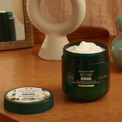 The Body Shop Moringa Body Yogurt gel-cream texture indicating fast absorption