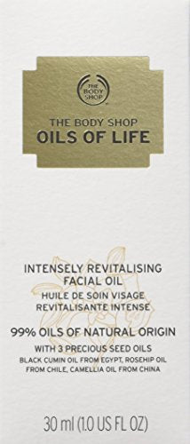 The Body Shop Oils of Life seed oils blend illustrates nourishing revitalization.