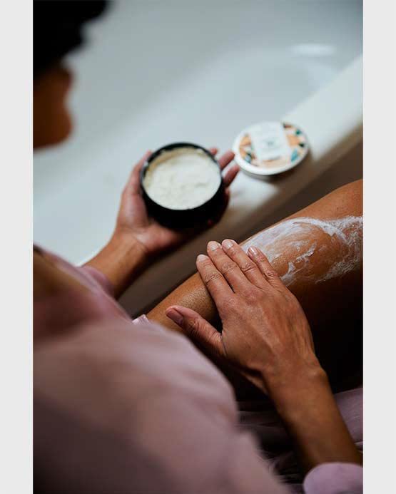 The Body Shop Shea Body Butter application ritual demonstrates easy, sparing use.