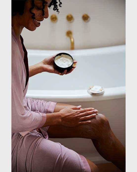 The Body Shop Shea Body Butter glow after use suggests natural radiance.