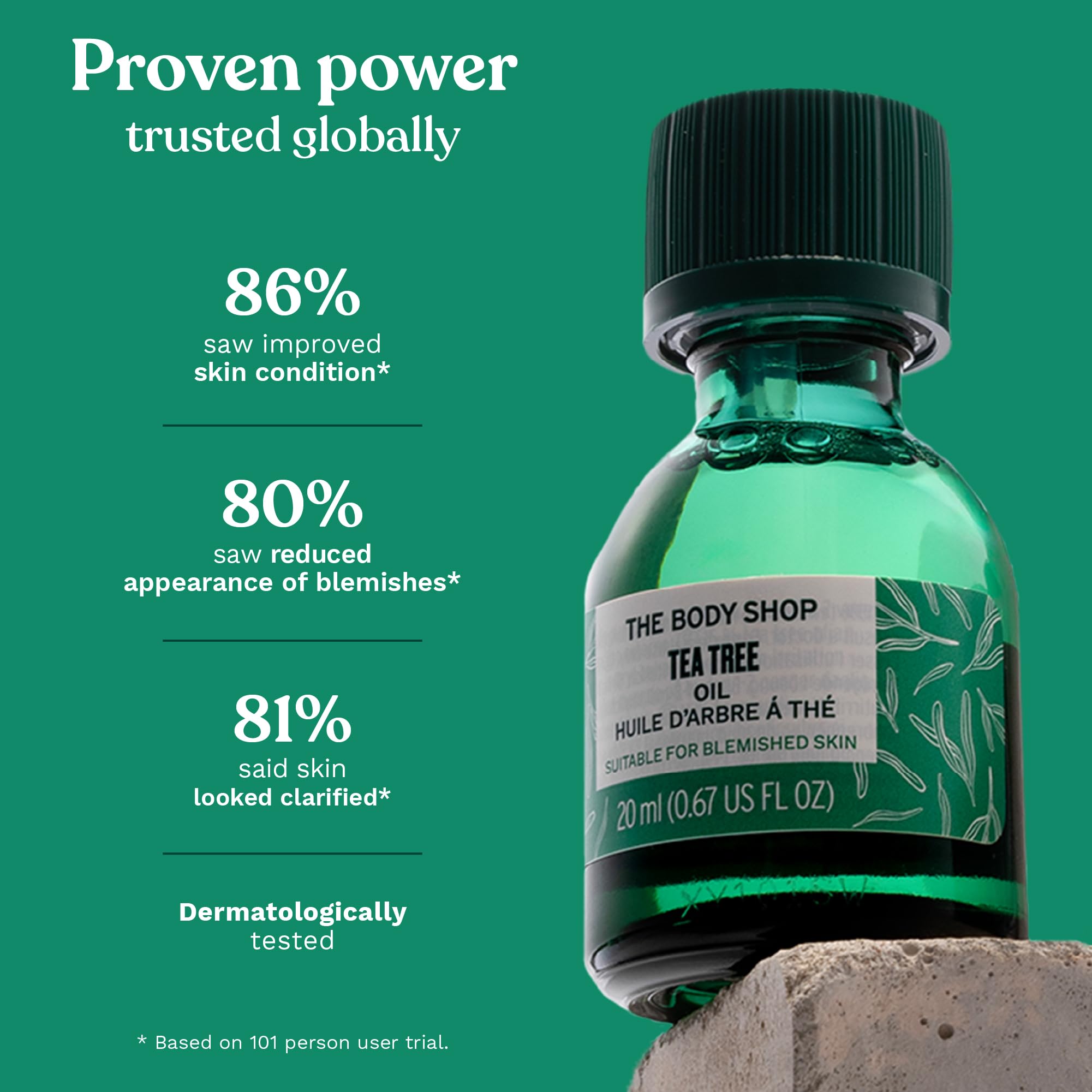 The Body Shop Tea Tree Oil applied after cleansing for blemish care