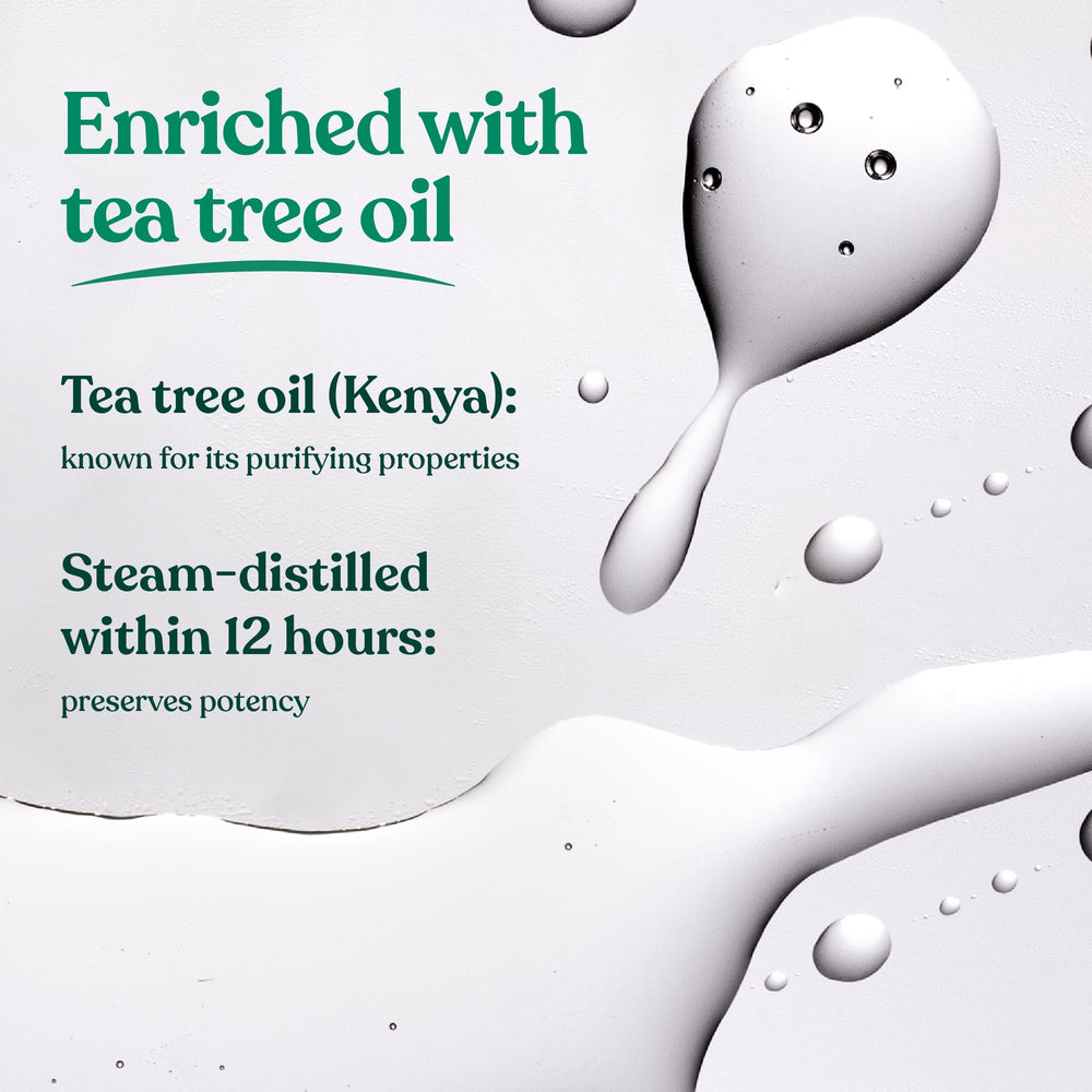 The Body Shop Tea Tree Oil bottle with dropper for fast spot care