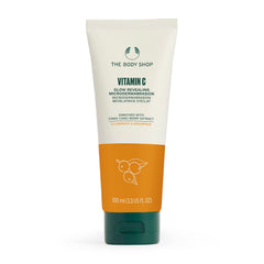 The Body Shop Vitamin C Glow Boosting Microdermabrasion tube for at-home radiance boost