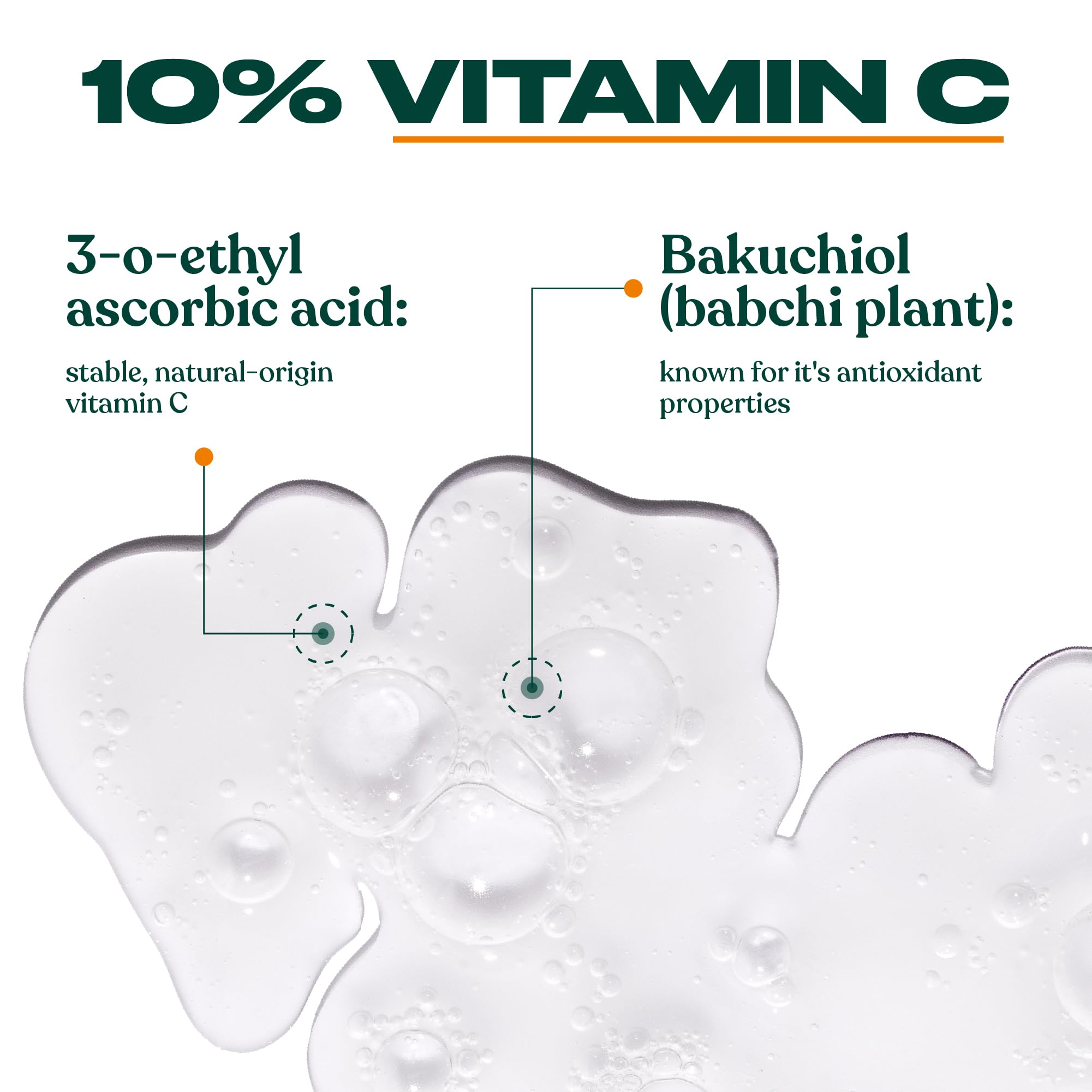 Applied The Body Shop Vitamin C Glow Revealing Serum on skin with dewy glow